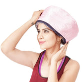 Thermal Hair Spa Cap – Electric Heating & Nourishing Steamer Cap for Deep Hair Care, Portable Beauty Spa Treatment Hot Cap for Home Use (Pink)
